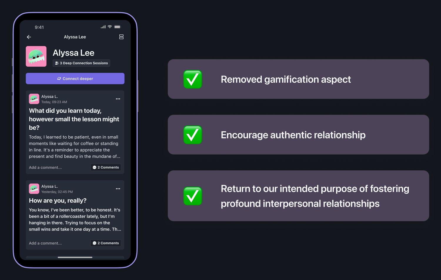 The version after the gamification was removed
