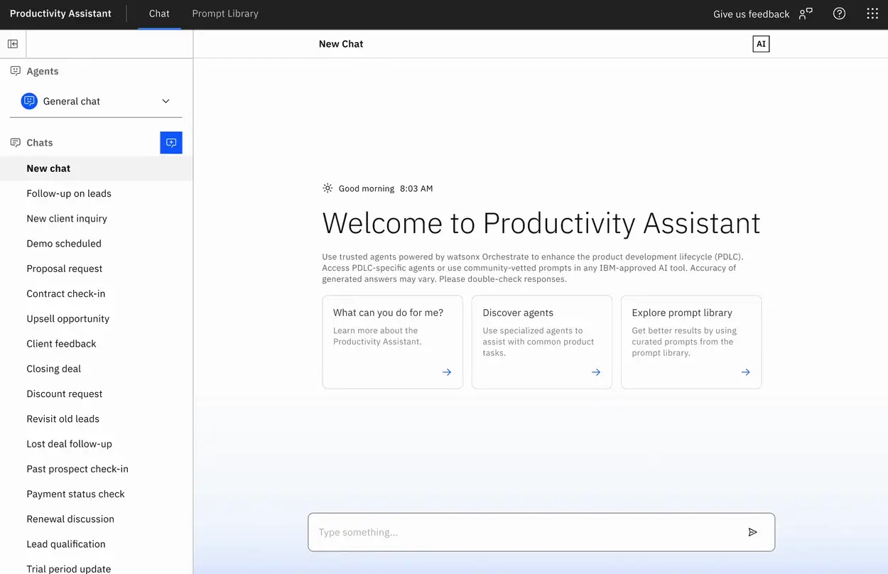 IBM Productivity Assistant